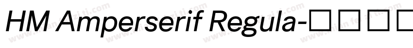 HM Amperserif Regula字体转换
